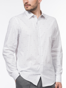 Рубашка из 100% хлопка с брендированным принтом