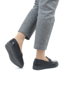 06-DYL121-1 BLACK Туфли женские (натуральная кожа)