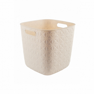 Корзина квадратная SOFTEX Q кремовая 15л