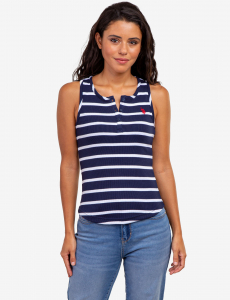 RIB STRIPE RACER BACK TANK TOP