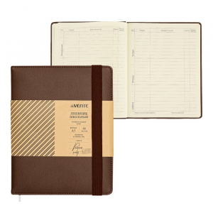 Дневник школьный для 1-11 классов Dark brown, твёрдая обложка, искусственная кожа, с поролоном, ляссе, 80 г/м?