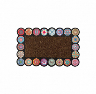 Коврик придверный MOSAIC RONDO коричневый 76x45см