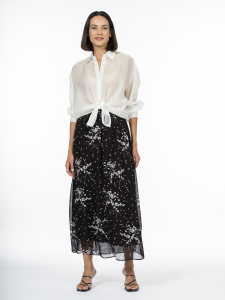 Юбка миди из вискозного шифона