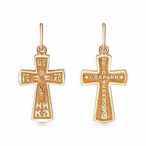 Крест из серебра литье золоченое