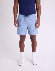 PRINTED DRAWSTRING JOGGER SHORTS