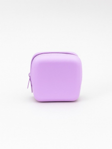 Кошелек силиконовый фиолетовый 6*6 см