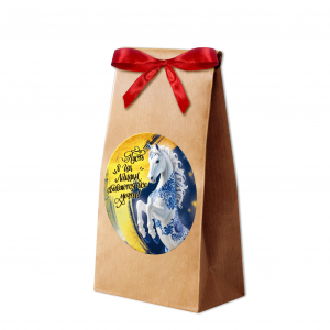 НГ. КОНЬ. ГЖЕЛЬ, крупнолистовой чёрный чай, 35 гр.