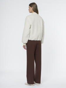 Бомбер из пальтовой шерстяной ткани