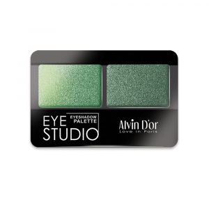 Тени для век двойные EYE STUDIO Alvin D`or многоцветный 13 Светло-зеленый, оливковый