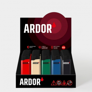 Многоразования зажигалка ARDOR А-2  (пьезо), (упаковка 50 шт)