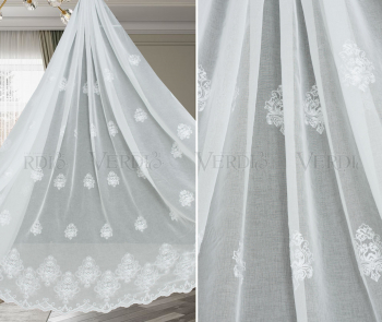 Имитация льна с вышивкой Тимея