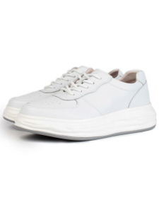 05-PDD181-1 WHITE Кроссовки женские (натуральная кожа)