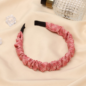 Ободок для волос «Браун», стиль, 2.5 см, пепельно-красный