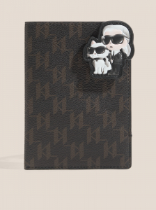 Женская обложка для паспорта KARL LAGERFELD ikon monogram cc passport case