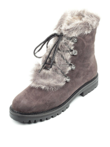 04-AH25-1 Ботинки зимние женские (натуральная замша, натуральный мех)