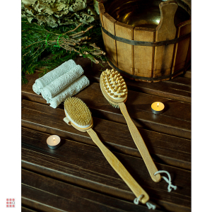 Щетка для массажа тела двусторонняя 40см