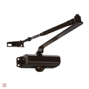 Доводчик дверной для дверей массой 25-45 кг, размер 132*19, цвет коричневый