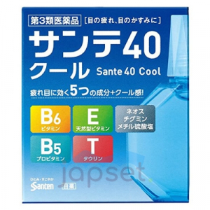 Santen 40 Cool Возрастные капли с витамином E, B6 и таурином и ментолом, 12 мл