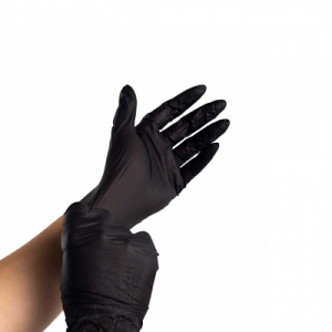 Перчатки NITRILE GUARD одноразовые нитриловые M/L 10шт черные