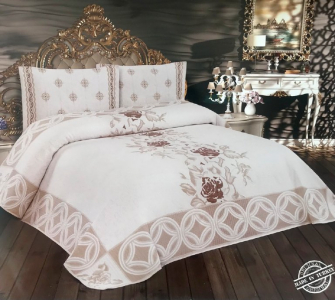 Покрывало EFOR гобеленовое двухстороннее FLORA (240*260) c наволочками серый