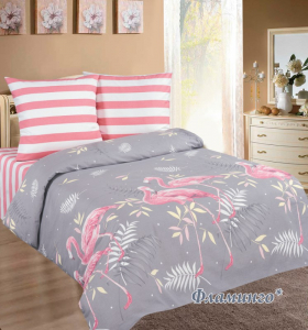 Постельное белье из поплина Фламинго