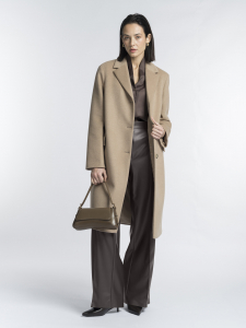 Пальто из 100% шерсти, утепленное синтепоном