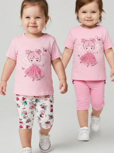 Леггинсы для девочки, 2 пары в комплекте