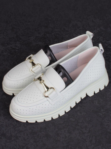 03-PDD164-3 LT. GREEN Полуботинки женские (натуральная кожа)