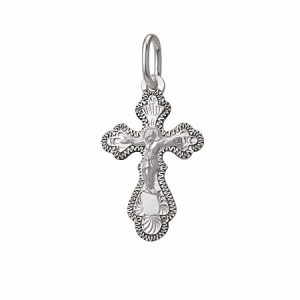 187.55 крест из серебра штампованный частичное чернение