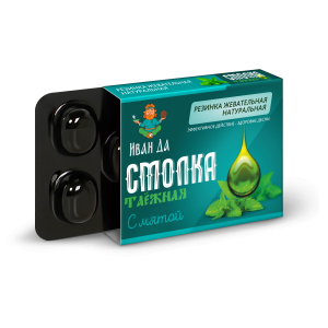 Резинка жевательная натуральная “Смолка таёжная с мятой”, 5*0,8г