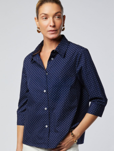 Блузка с укороченным рукавом из поливискозы