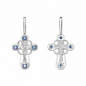 Крест с фианитом серебро 925*