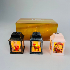 Новогодний декор - Ночник Фонарь 12 шт в уп (арт. JYB6908-4)