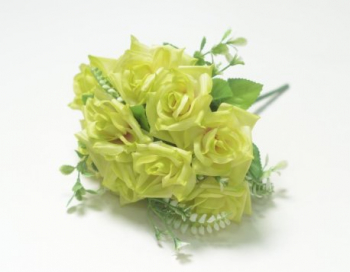 Искусственные цветы, Ветка в букете роза 9 голов (1010237)