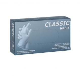 Перчатки нитриловые голубые ZP Classic Nitrile размер XL, 100 шт. (50 пар)