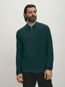 Джемпер-поло с шерстью мериноса