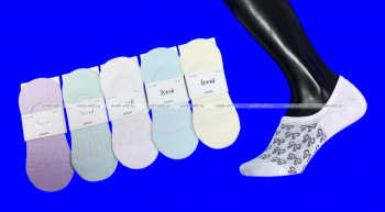 Зувей следки женские короткие с силиконом БАНТИКИ