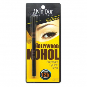 Карандаш для глаз автоматический HOLLYWOOD Alvin D`or коричневый 02 dark brown водостойкий