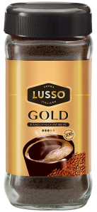 «LUSSO», кофе Gold, растворимый, 95г