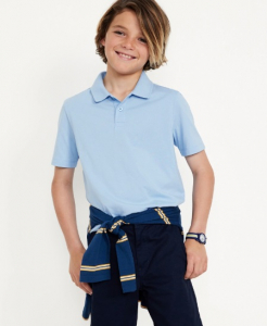School Uniform Jersey Polo Shirt for Boys