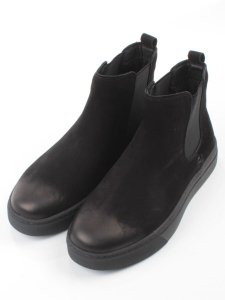 05-X30311A-1 BLACK Ботинки демисезонные мужские (натуральная кожа, байка)