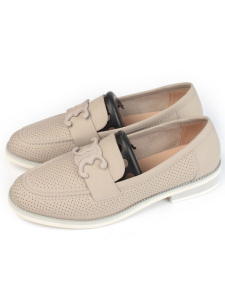 06-PDJ72-2 GRAY/GREEN Туфли женские (натуральная кожа)