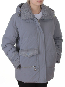 23210 GRAY/LT. BLUE Куртка зимняя женская (150 гр. био-пух)