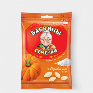 «Бабкины семечки», семечки тыквы отборные, жареные, с морской солью, 70 г