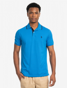 SLIM FIT STRETCH SOLID PIQUE POLO SHIRT