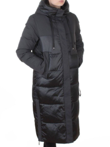 A81 DK. GRAY/GREEN Пальто зимнее женское (200 гр. холлофайбер)