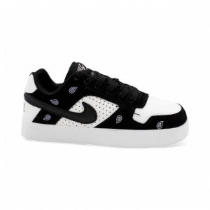 Кроссовки Е395-6 черно белые