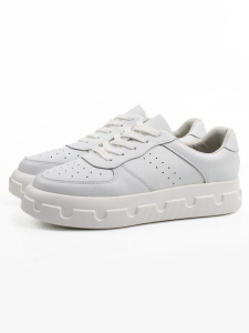 05-PDXL101-1 WHITE Кроссовки женские (натуральная кожа)