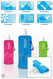 Бутылка складная с карабином МИКС