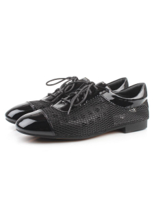 03-H17C-30AG BLACK Полуботинки женские (натуральная кожа)